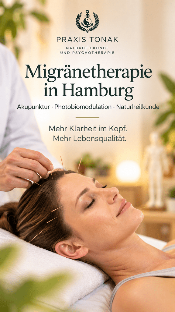 Migräne Therapie Hamburg - Praxis Tonak, Akupunktur, Photobiomodulation. Naturheilkunde